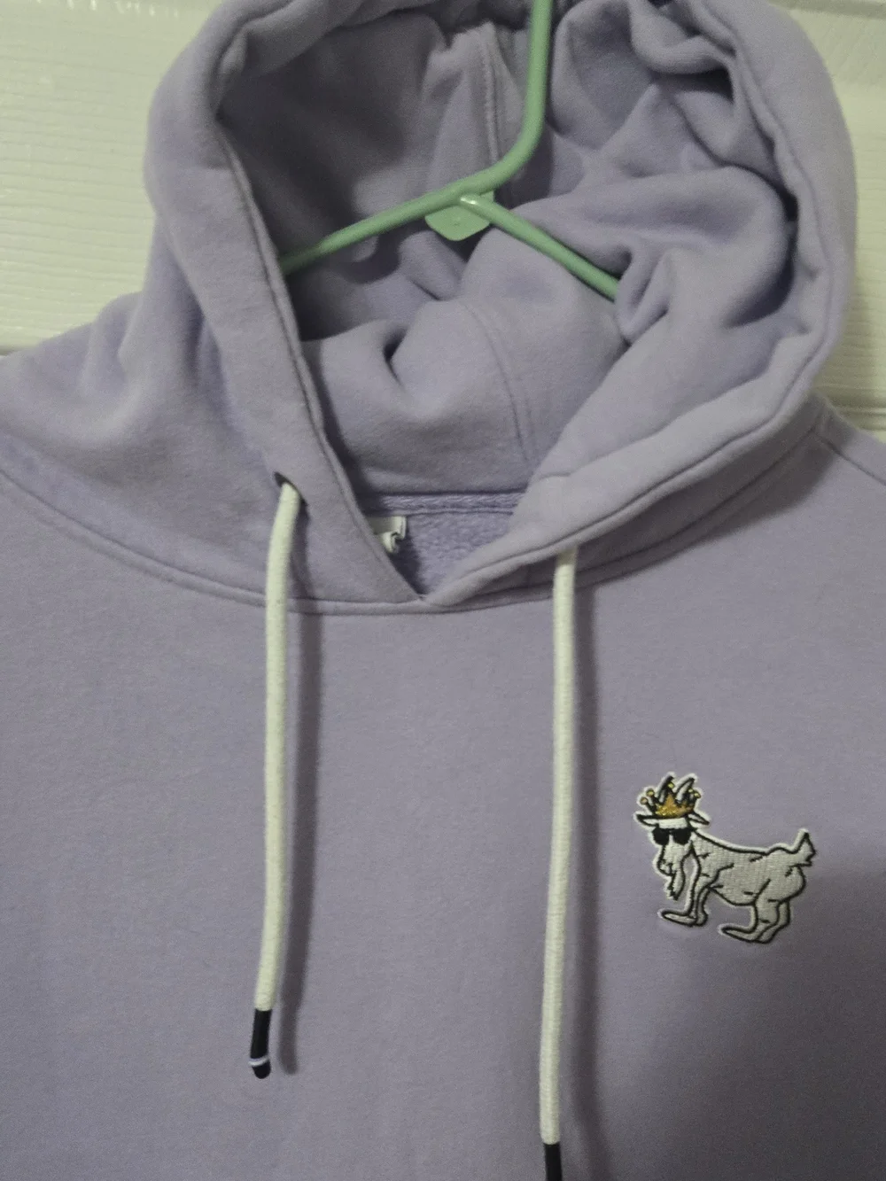 Goat Usa Lavender Pullover Hoodie with Embroidered Goat